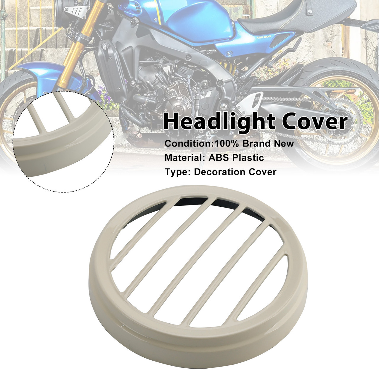 2022-2025 Yamaha XSR900 Front Nose Headlight Cover Fairing ivory Generic