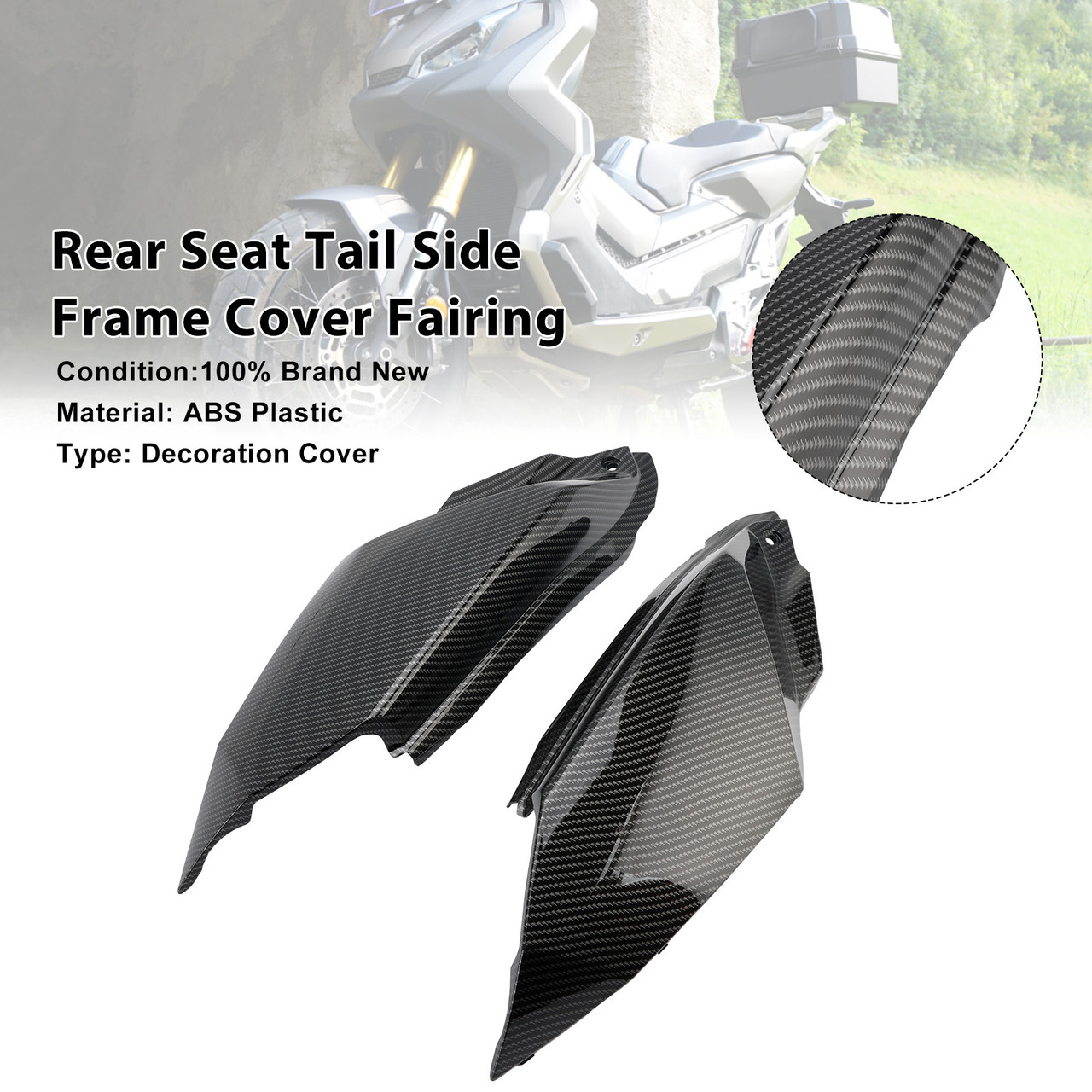 2017-2020 Honda X-ADV 750 Rear Seat Tail Side Frame Cover Fairing Carbon Generic