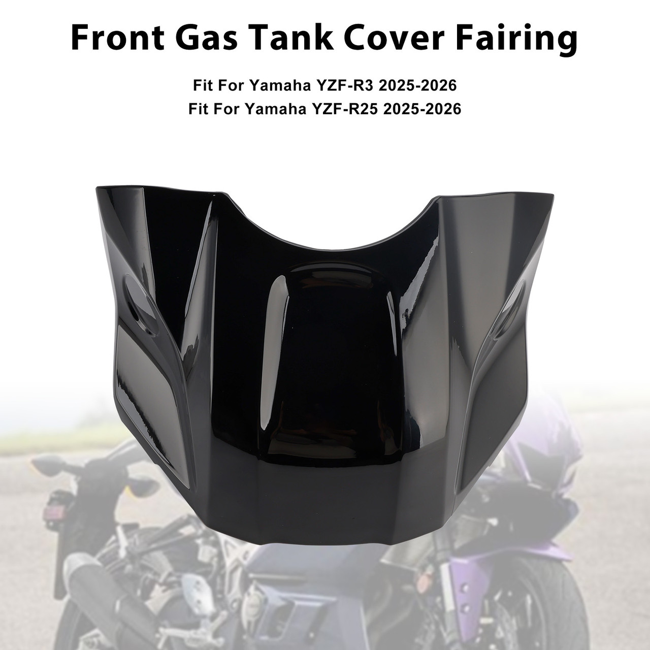 2025-2026 Yamaha YZF-R3 YZF-R25 Headlight Fairing Front Nose Cover Matte Black Generic