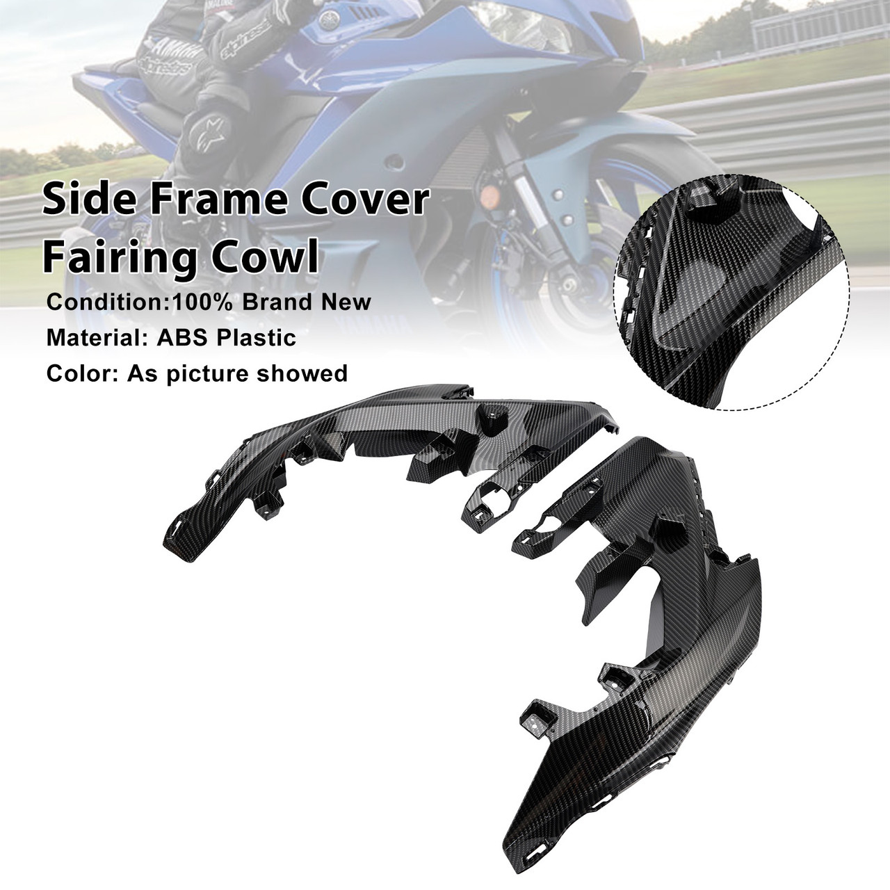 2025-2026 Yamaha YZF-R3 YZF-R25 Side Frame Cover Fairing Cowl Carbon Generic