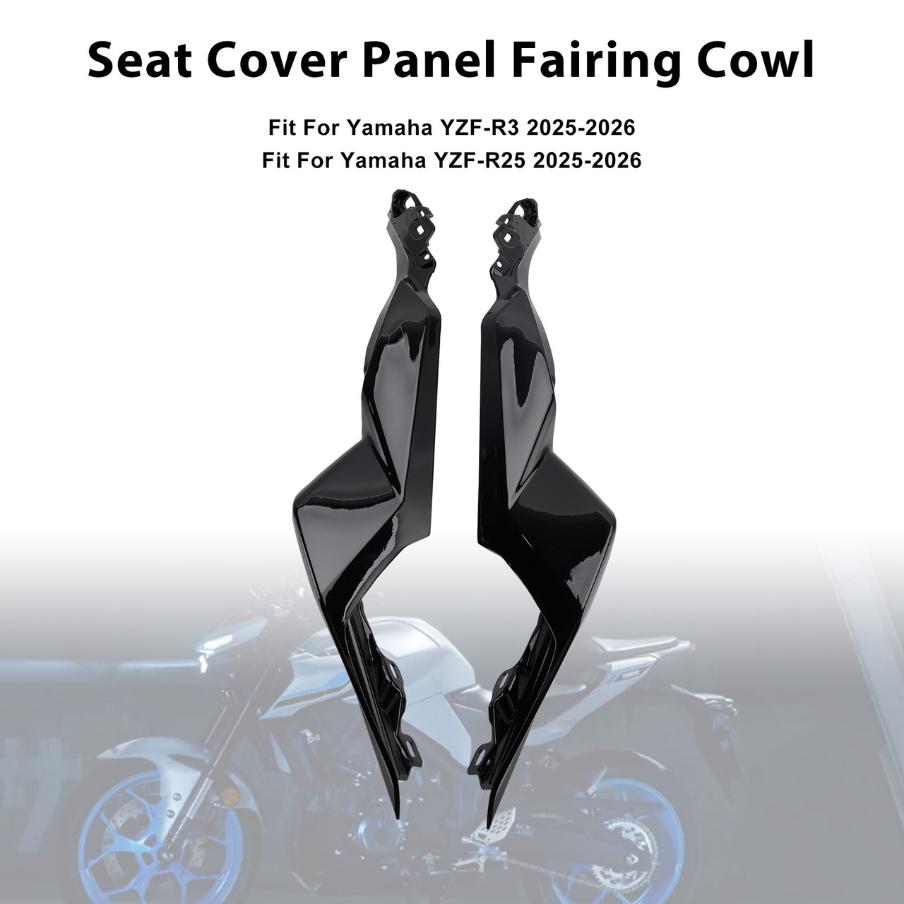 2025-2026 Yamaha YZF-R3 YZF-R25 MT-03 Seat Cover Panel Fairing Cowl White Generic
