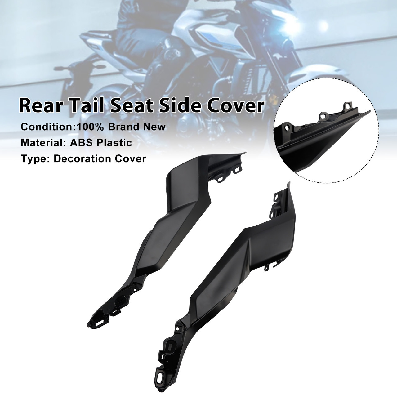 2025-2026 Yamaha YZF-R3 YZF-R25 MT-03 Rear Tail Seat Side Cover Matte Black Generic