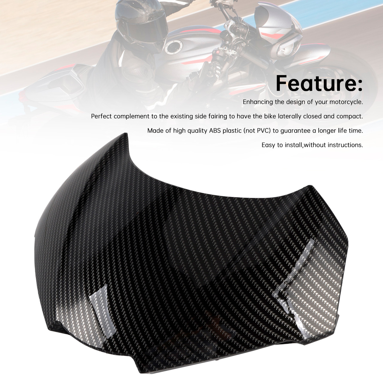 2020-2022 Triumph Street Triple 765 R/RS Headlight Cover Carbon Generic