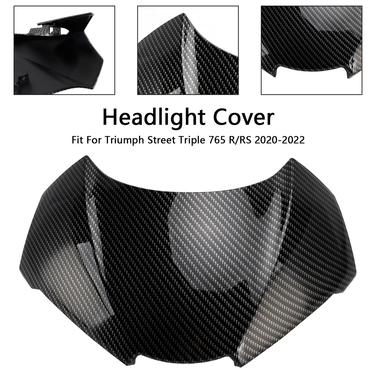 2020-2022 Triumph Street Triple 765 R/RS Headlight Cover Carbon Generic