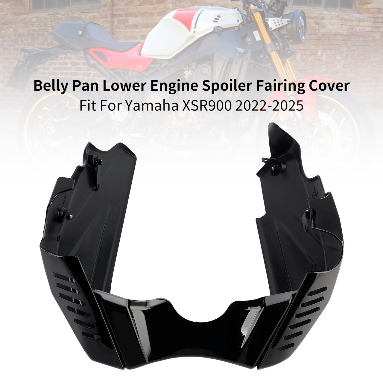 2022-2025 Yamaha XSR900 Belly Pan Lower Engine Spoiler Fairing Cover Black Generic