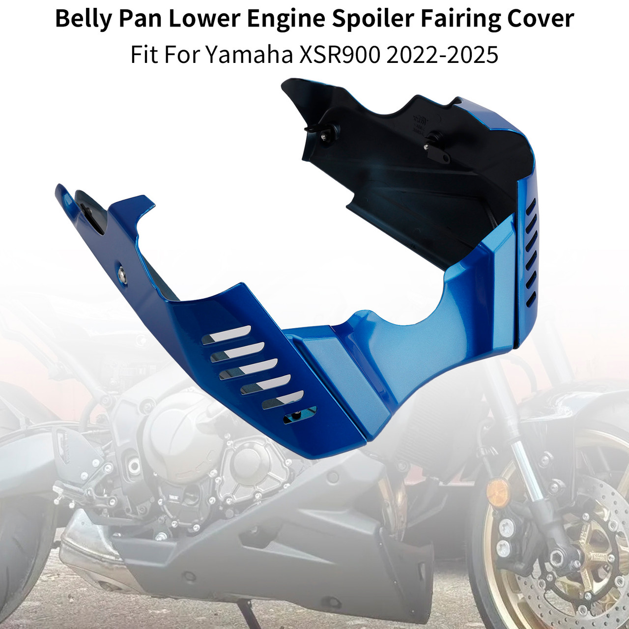 2022-2025 Yamaha XSR900 Belly Pan Lower Engine Spoiler Fairing Cover Blue Generic