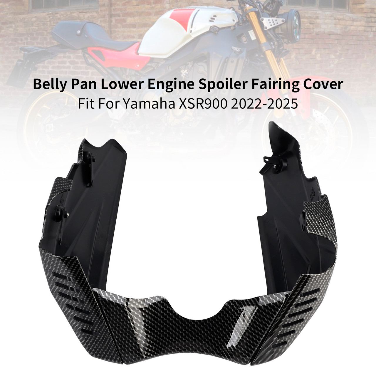 2022-2025 Yamaha XSR900 Belly Pan Lower Engine Spoiler Fairing Cover Carbon Generic