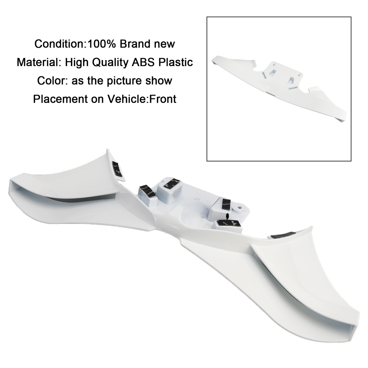 2023-2025 Triumph Street Triple 765R/RS Front Spoiler Winglet Frontal Wings White Generic