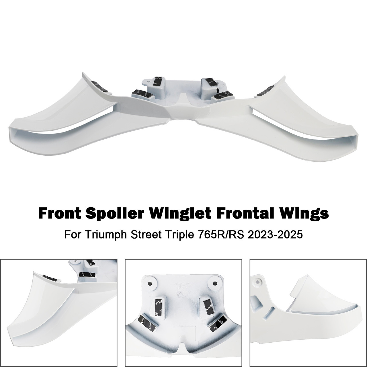 2023-2025 Triumph Street Triple 765R/RS Front Spoiler Winglet Frontal Wings White Generic