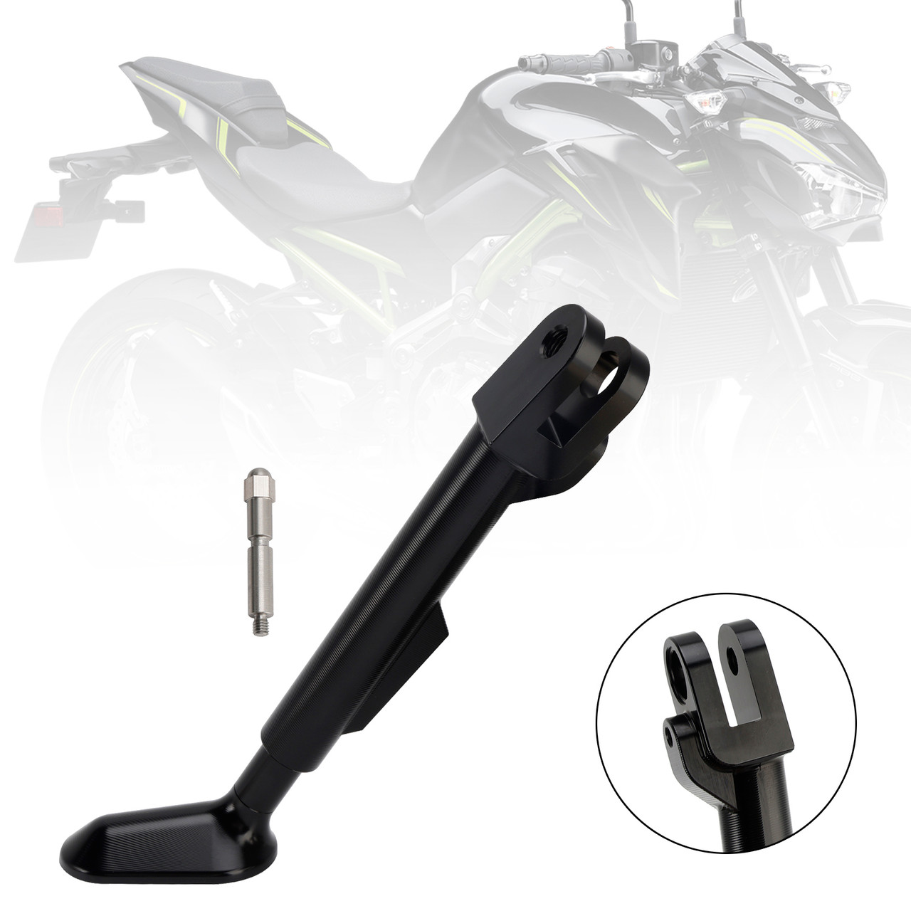 2025 Kawasaki Z900 Motorcycle Foot Side Stand Kickstand Black Generic