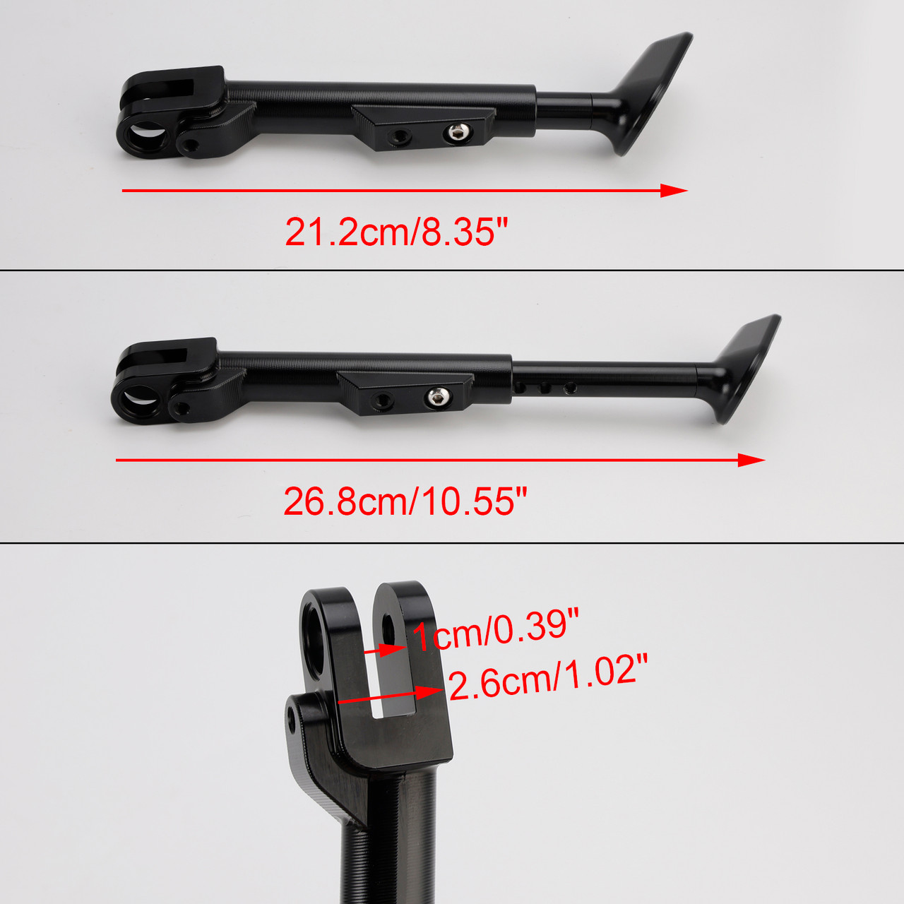 2025 Kawasaki Z900 Motorcycle Foot Side Stand Kickstand Black Generic