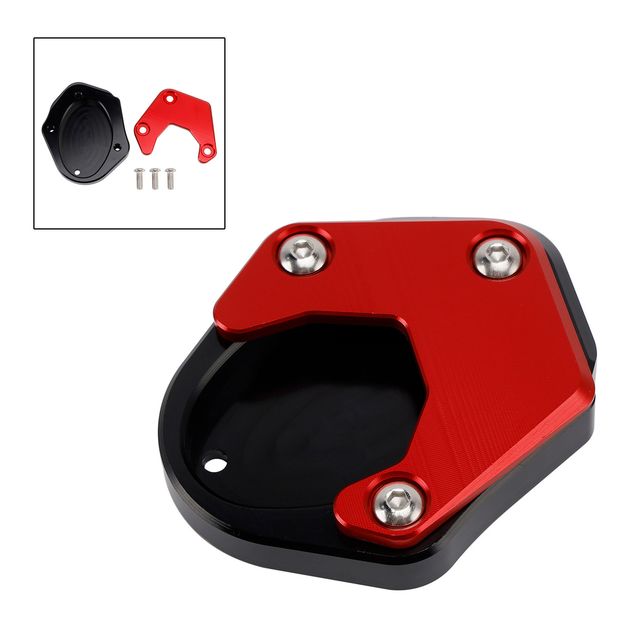 2010-2016 KAWASAKI KLX150 Extension Kickstand Side Enlarger Pad Cnc Red Generic