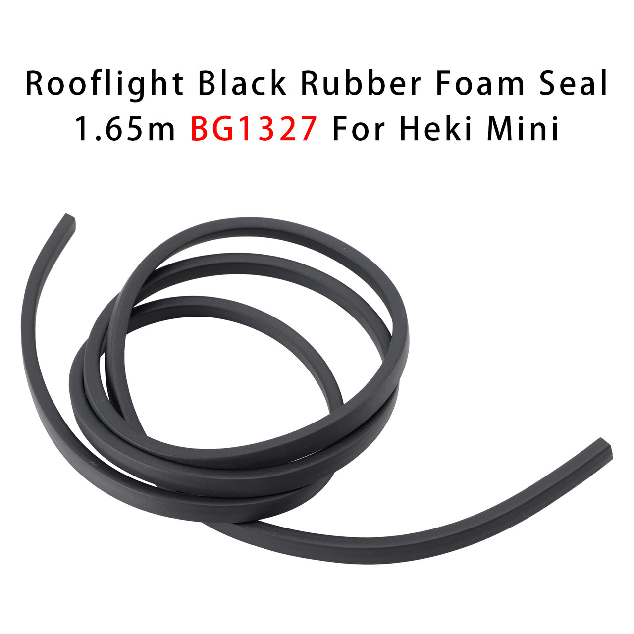 Rooflight Black Rubber Foam Seal 1.65m BG1327 For Heki Mini