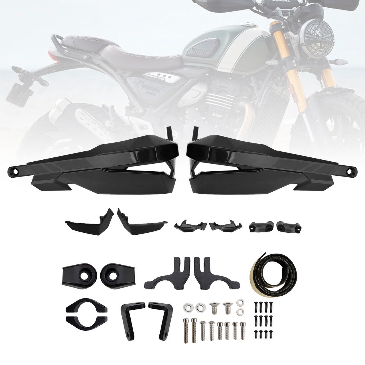 2024-2025 SCRAMBLER 400 X Motorcycle Protector Hand Guards Black Generic