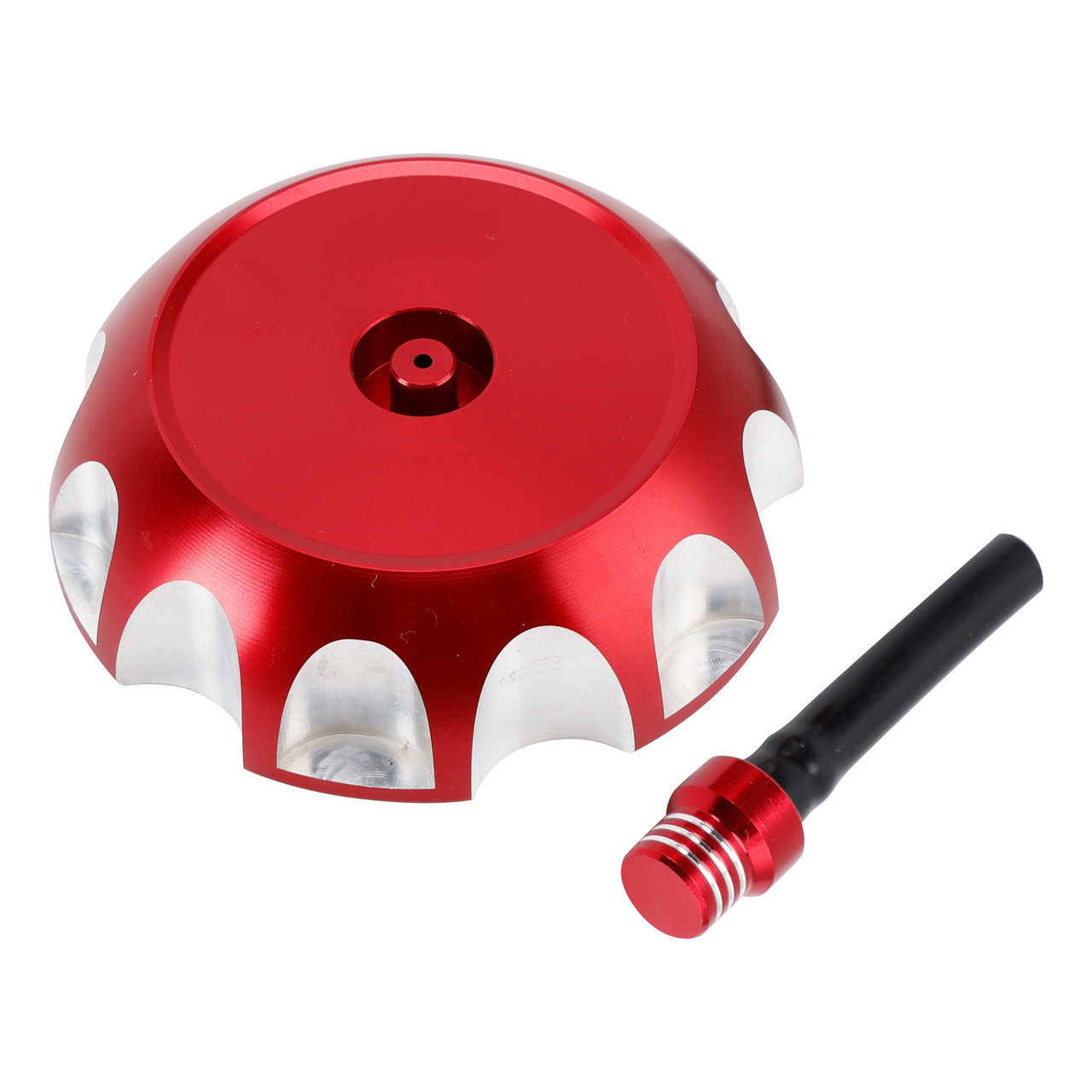 2003-2006 Kawasaki KLX125 KLX125L Aluminum Gas Fuel Tank Cap with Vent Hose 51049-S004 Red Generic