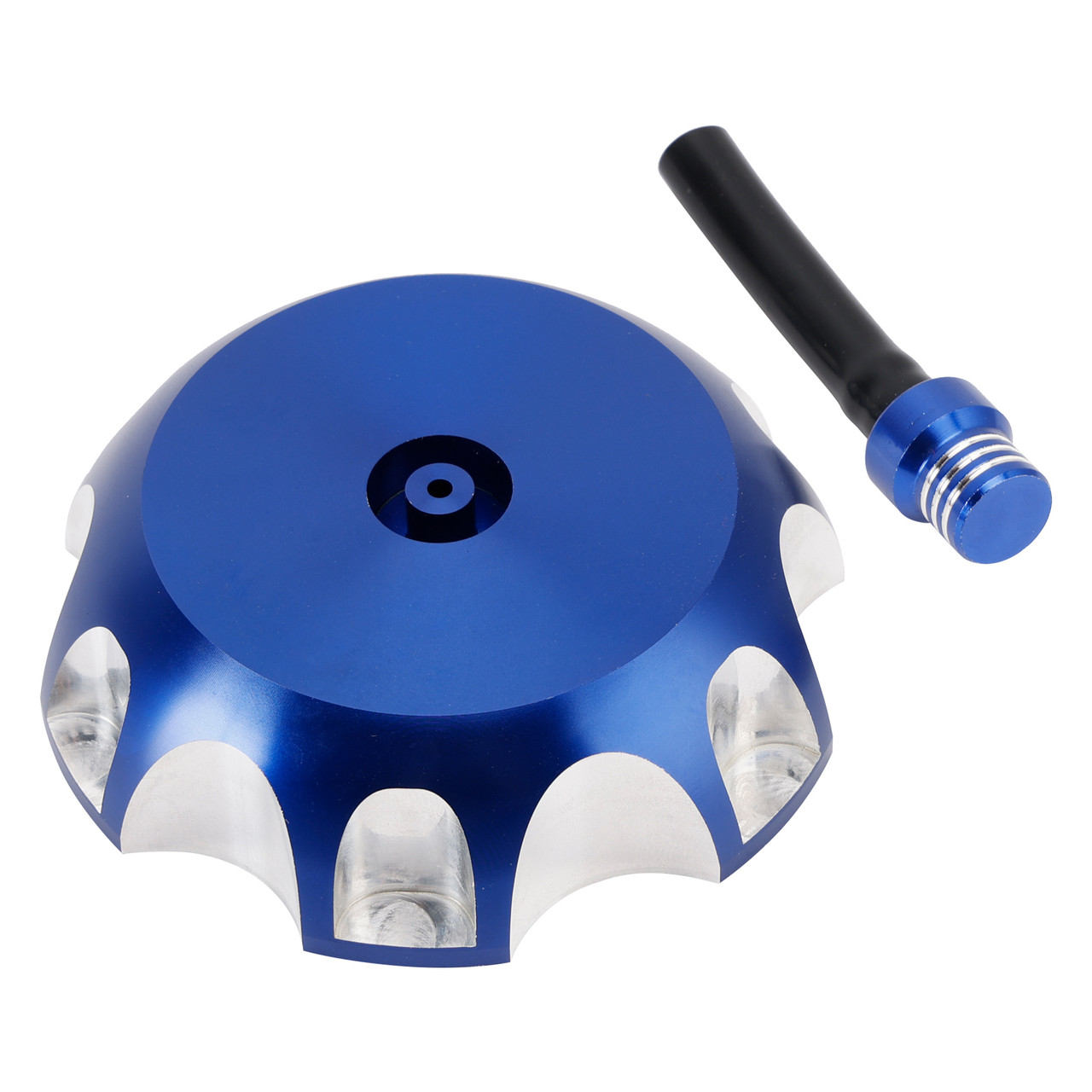 2003-2017 Suzuki RM65 RM100 RM125 RM250 Aluminum Gas Fuel Tank Cap with Vent Hose 2FJ-24610-00 Blue Generic
