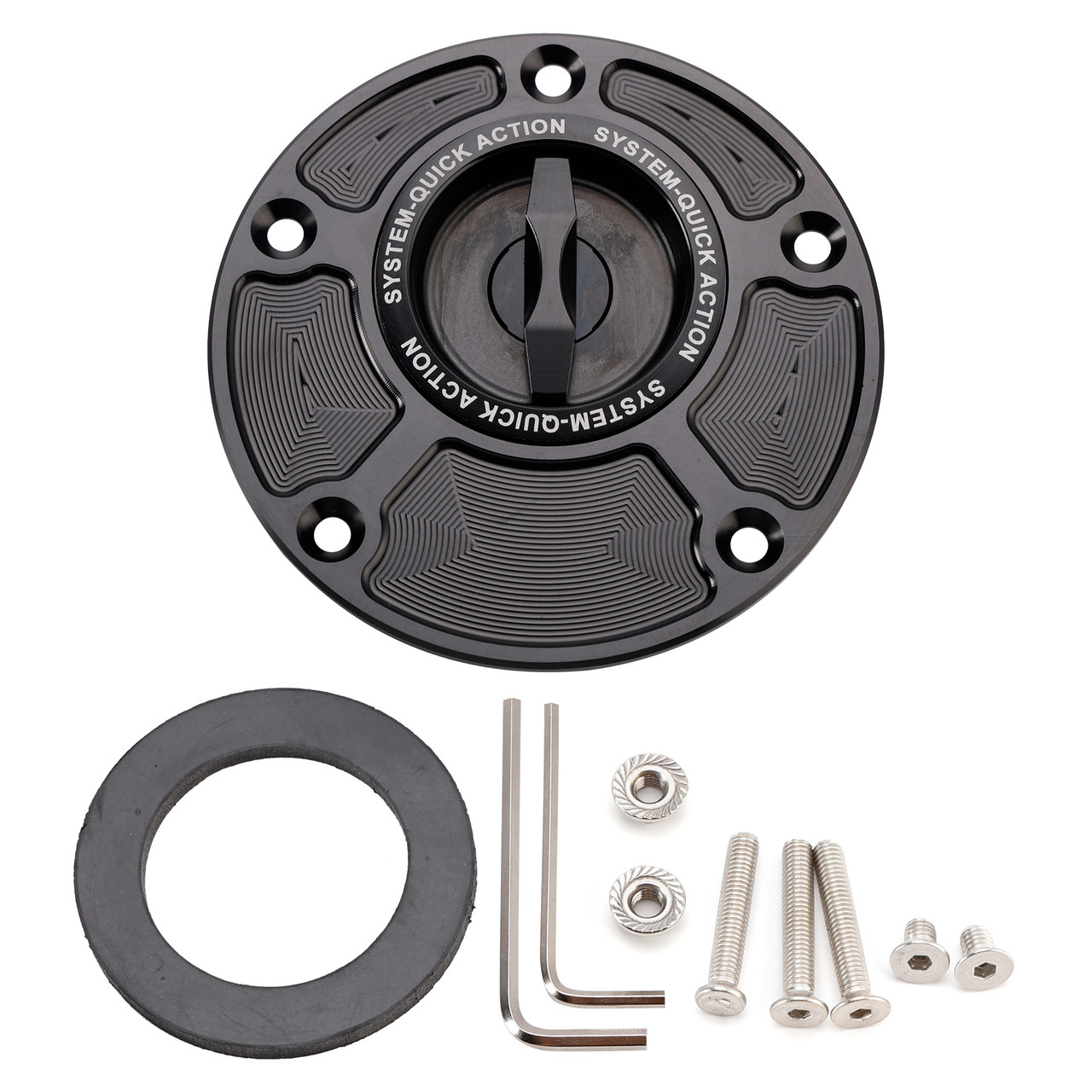Quick Release Fuel Gas Tank Cap 5 Hole For Yamaha YZF R1 R1S R1M R3 R6 R6S R7