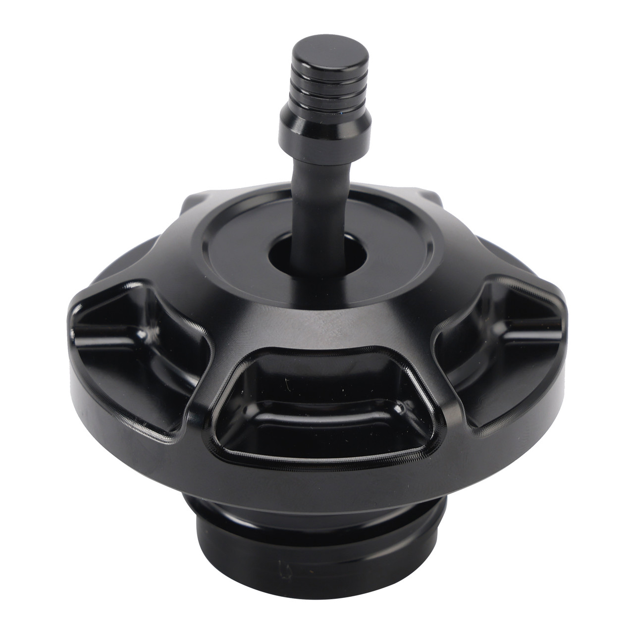 1996-up Touring and Softai Aluminum Gas Fuel Tank Cap with Vent Hose Black Generic