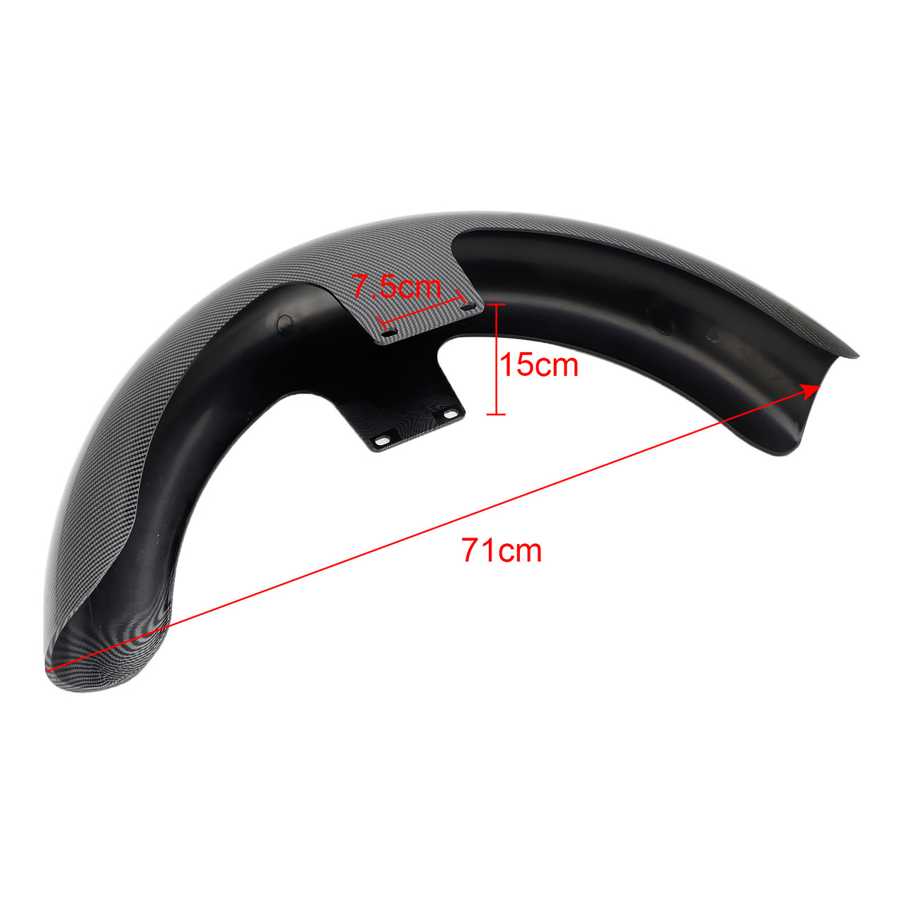 2006-2013 Touring Street Glide CVO/ EFI/ FLHX 19"Wrap Front Fender Carbon Generic