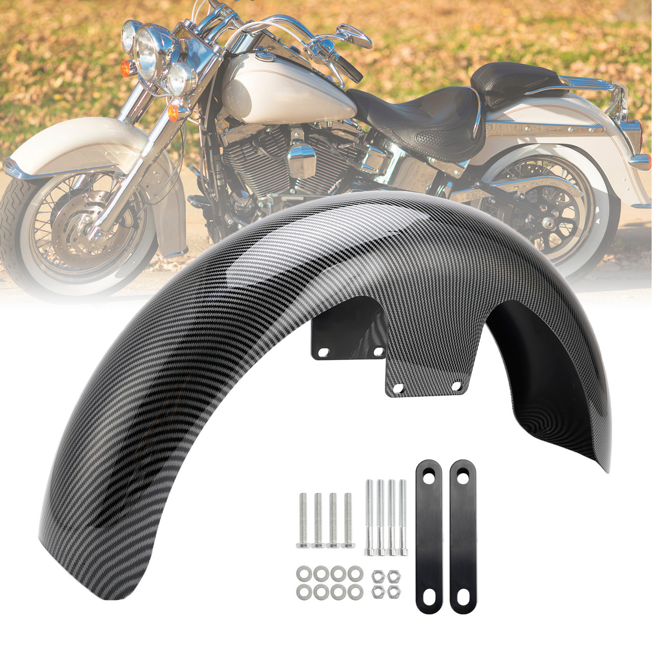 2010-2013 Touring Ultra Limited 19"Wrap Front Fender Carbon Generic