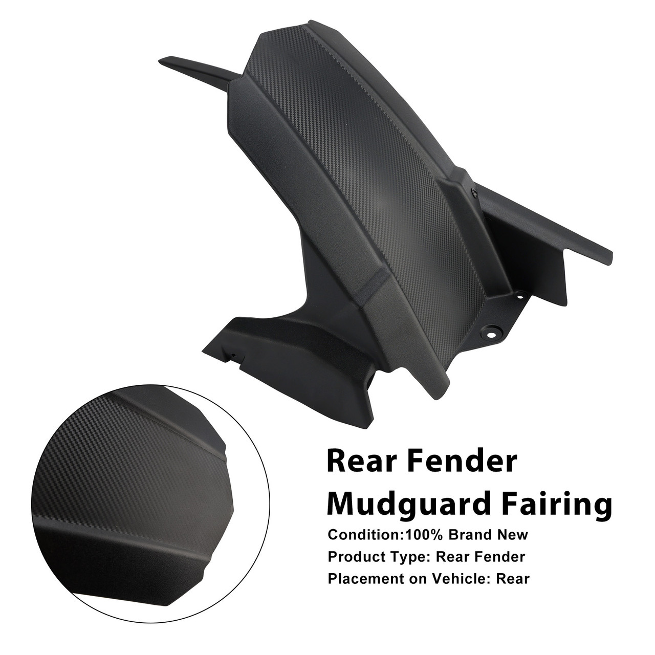 2025-2026 Kawasaki Z900SE Z900 Rear Fender Mudguard Fairing Black Generic