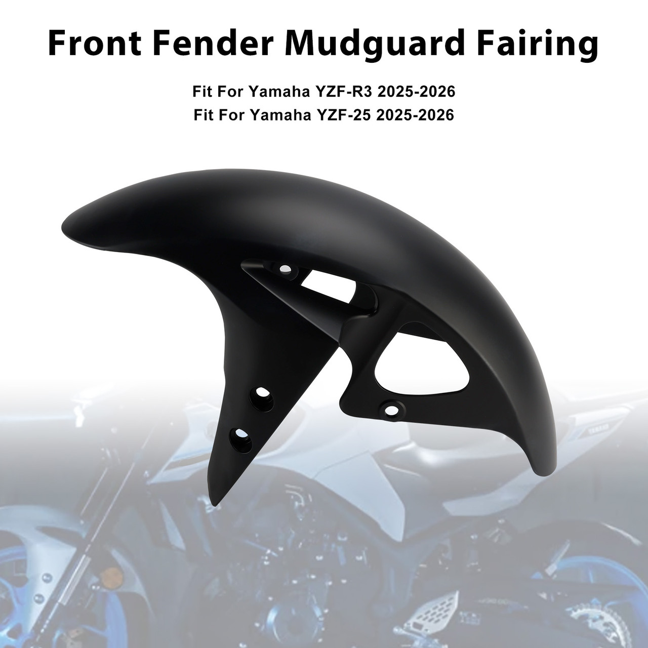 2025-2026 Yamaha YZF-R3/ YZF-R25/ MT-03 Front Fender Mudguard Fairing Carbon Generic