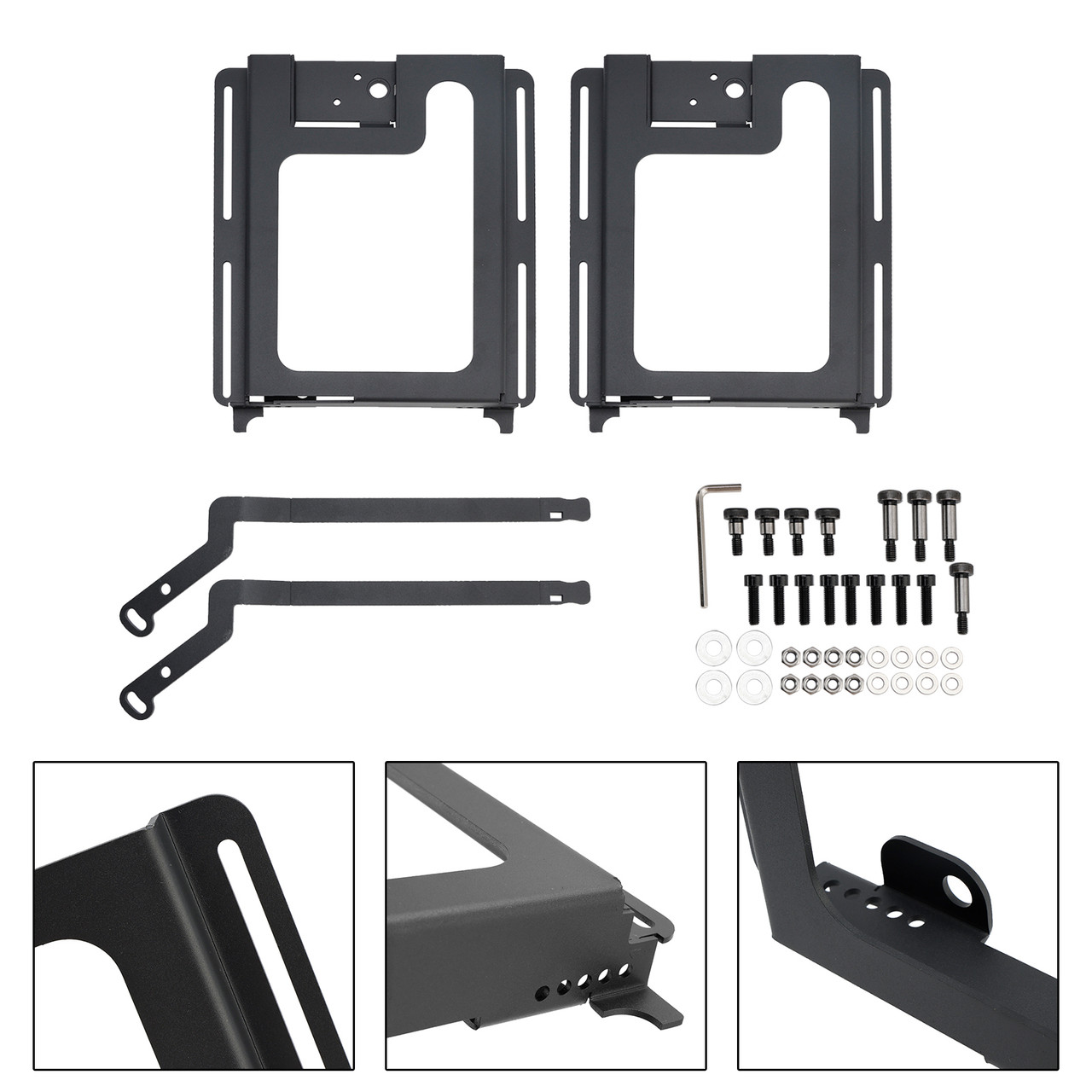 2015-on Polaris RZR 800 900 1000 2 Pack Utv Seat Bases Lower&Recline Kit Black Generic