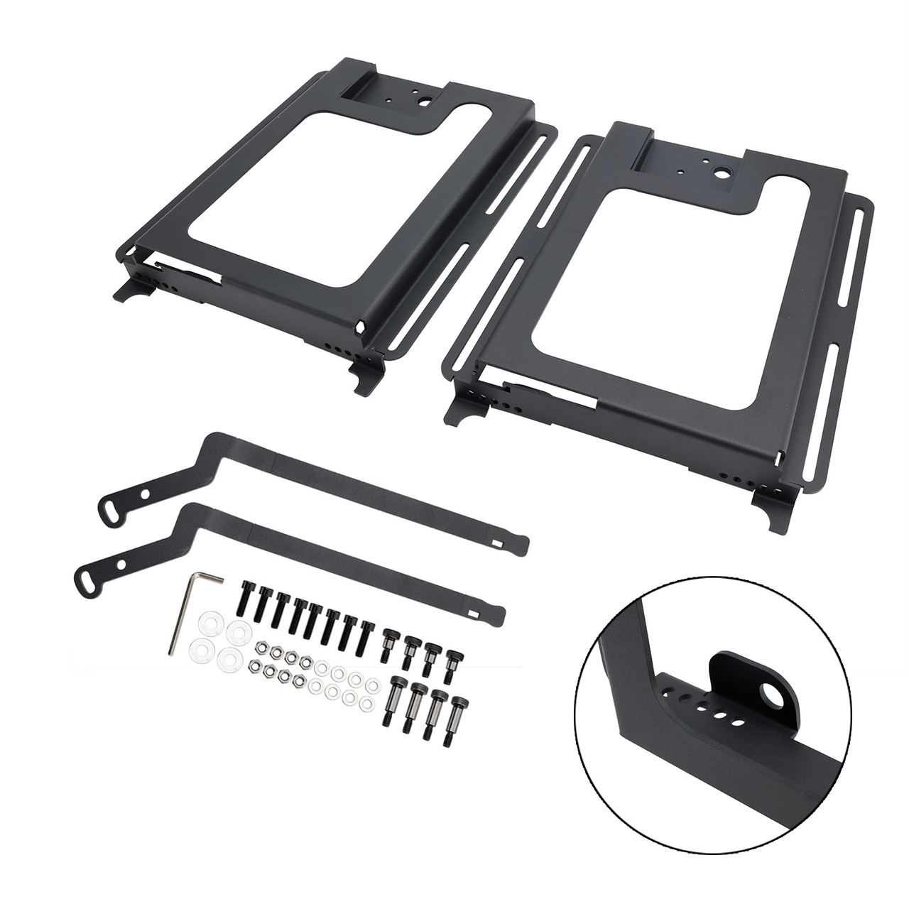 2015-on Polaris RZR 800 900 1000 2 Pack Utv Seat Bases Lower&Recline Kit Black Generic