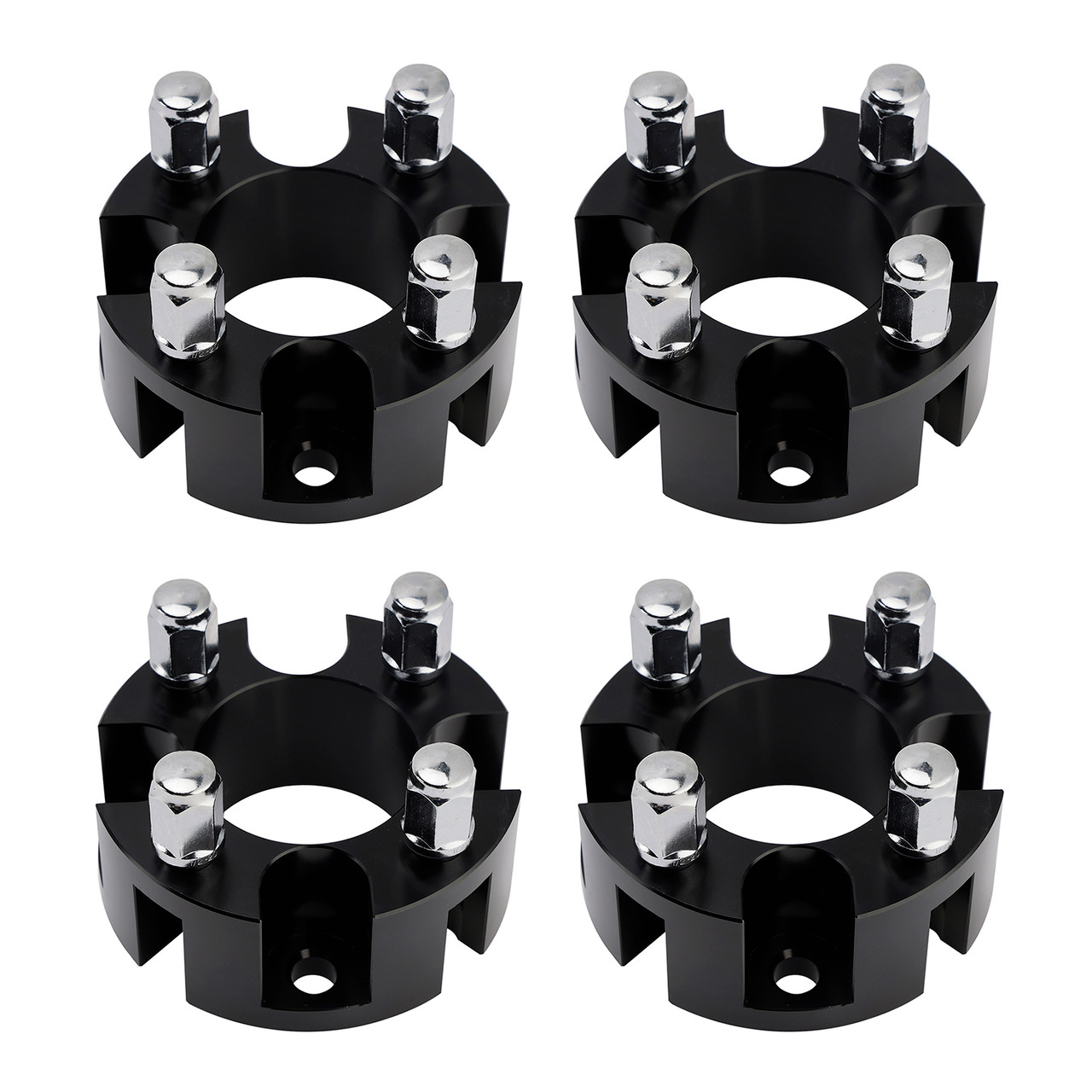 Yamaha Club Car Ezgo 2 Inch Golf Cart Wheel Spacers Kit With Lug Nuts Black Generic