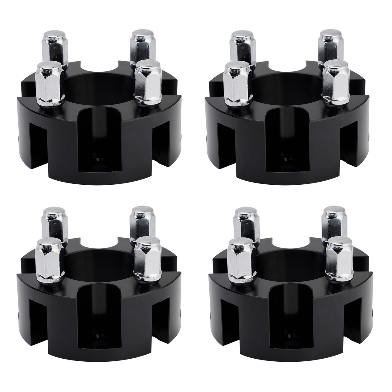 Yamaha Club Car Ezgo 2 Inch Golf Cart Wheel Spacers Kit With Lug Nuts Black Generic