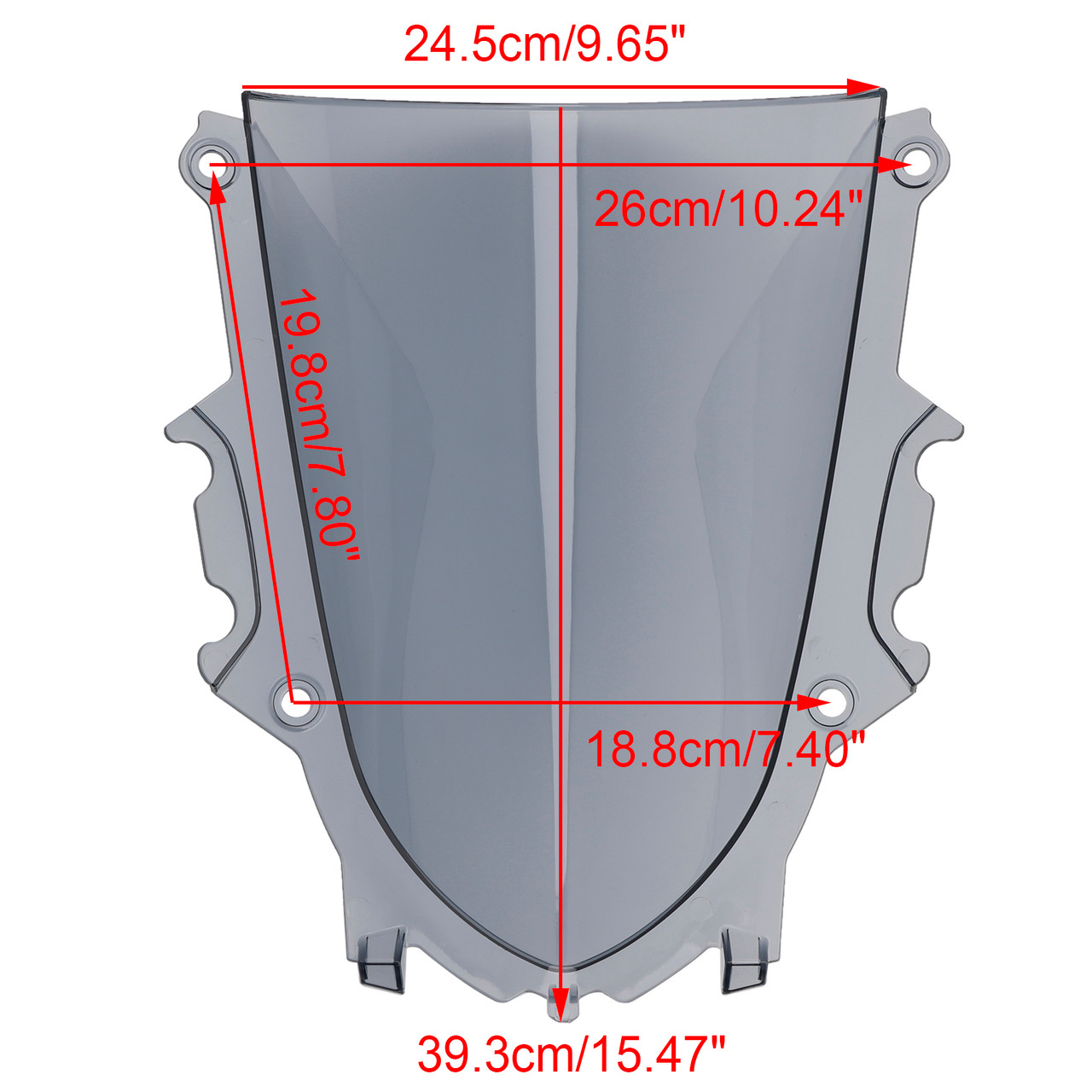2019-2025 YAMAHA YZF-R3 YZF-R25 Windshield WindScreen Gray Generic