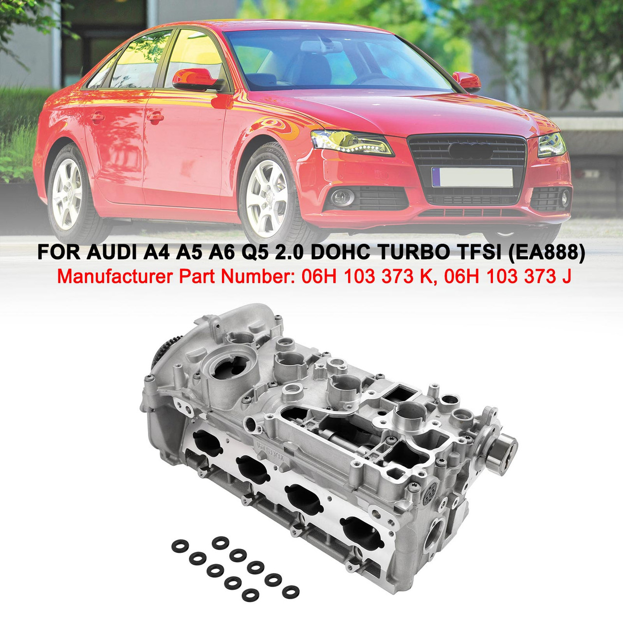 Cylinder Head Assembly With Crankshaft 06H103373J For AUDI A4 A5 A6 Q5 2.0 DOHC TURBO TFSI (EA888)