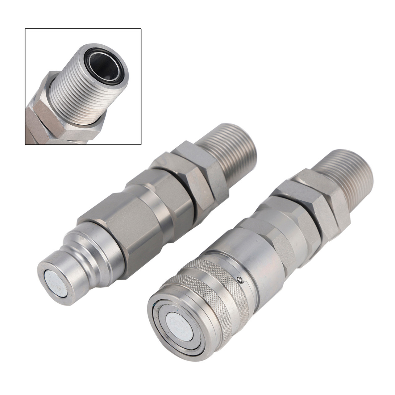 KV14216 AT312470 Hydraulic Flat Face Coupler Kit For John Deere 240 328 318D