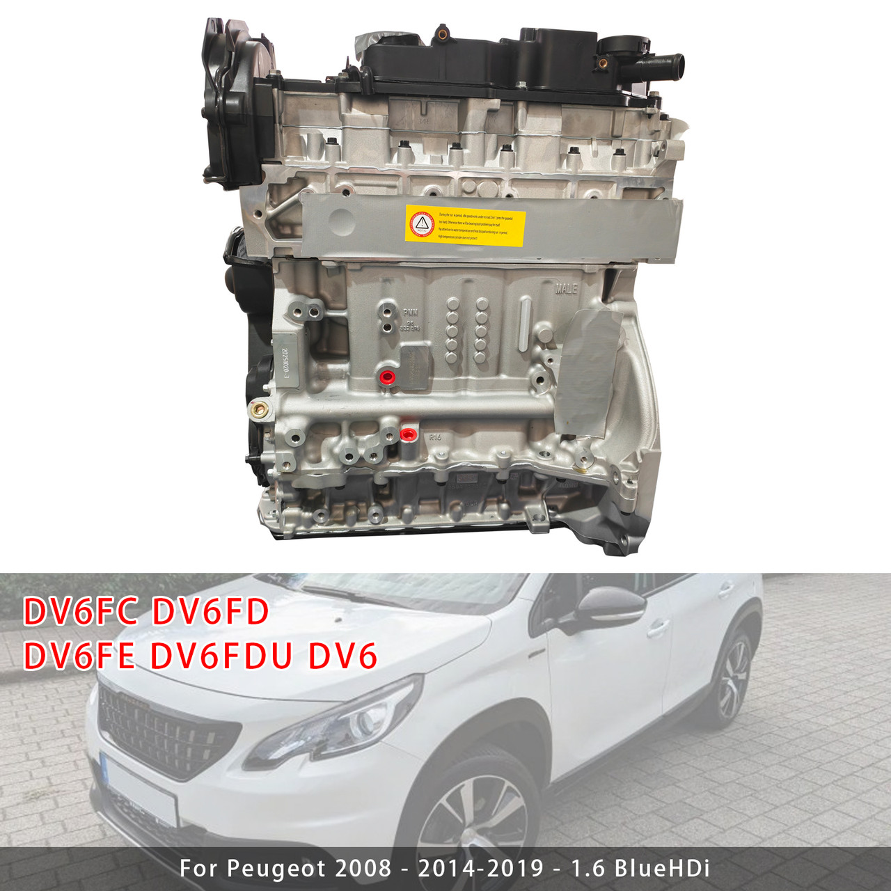 Engine Block DV6FC DV6FD DV6FE DV6FDU DV6 For Citroen Peugeot Vauxhall 1.6L
