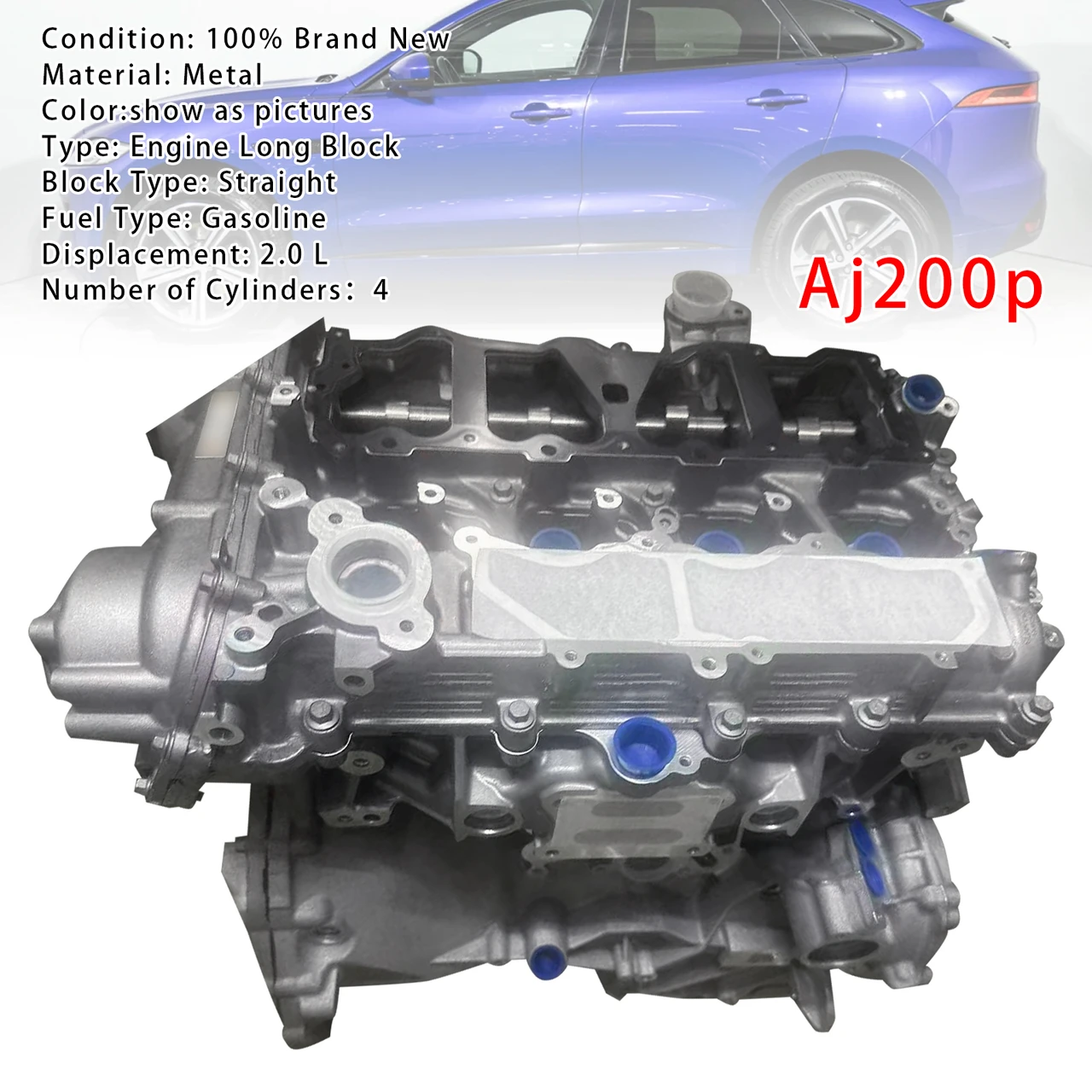 Engine Block Aj200p For Range Rover Velar 2.0L Turbo Charged I4 2019-2020
