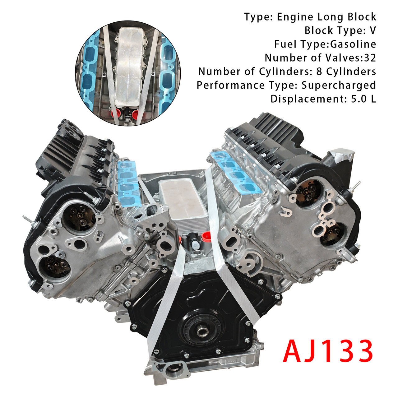 Engine Assembly AJ133 For Jaguar XJ Land Rover Range V8 5.0 L 2010-2017
