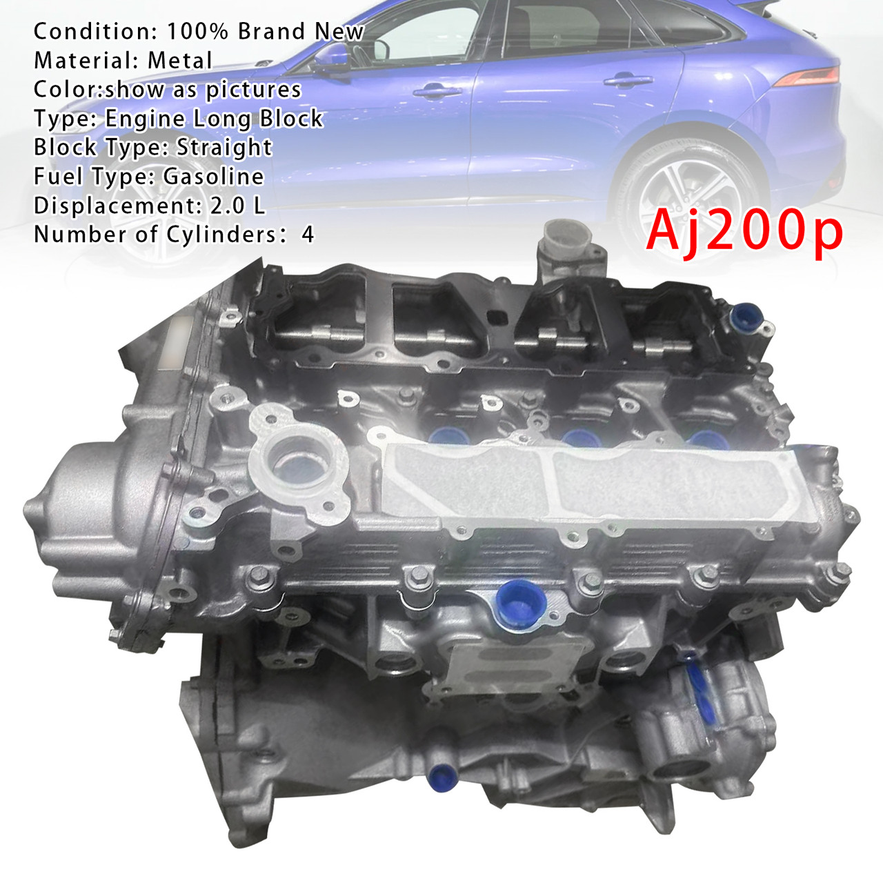 Engine Block Aj200p For Range Rover Velar 2.0L Turbo Charged I4 2019-2020
