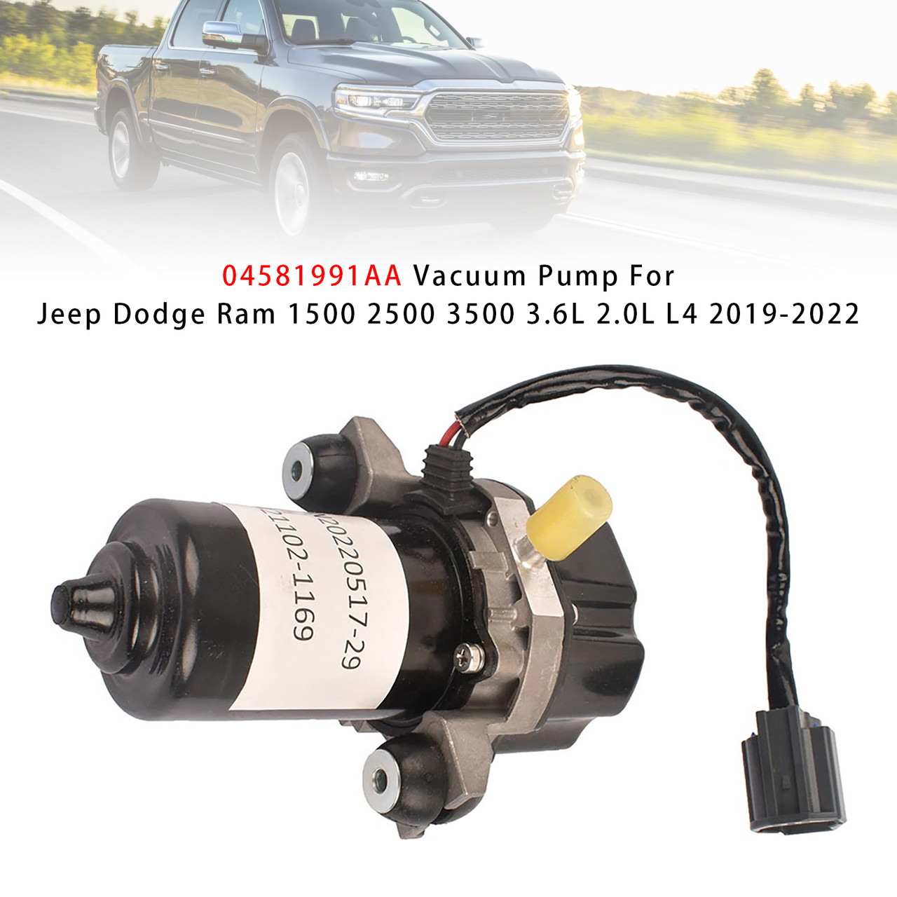 2020-2022 Jeep Gladiator 3.6L V6 - Gas Vacuum Pump 04581991AA Generic