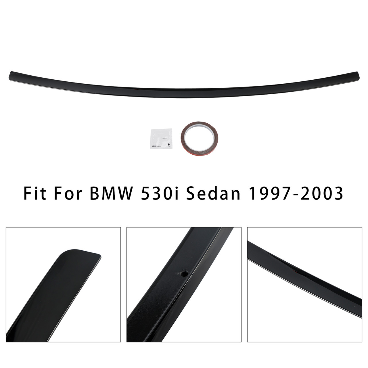 1997-2003 BMW 5-Series E39 Sedan Rear Boot Spoiler Gloss Black Generic