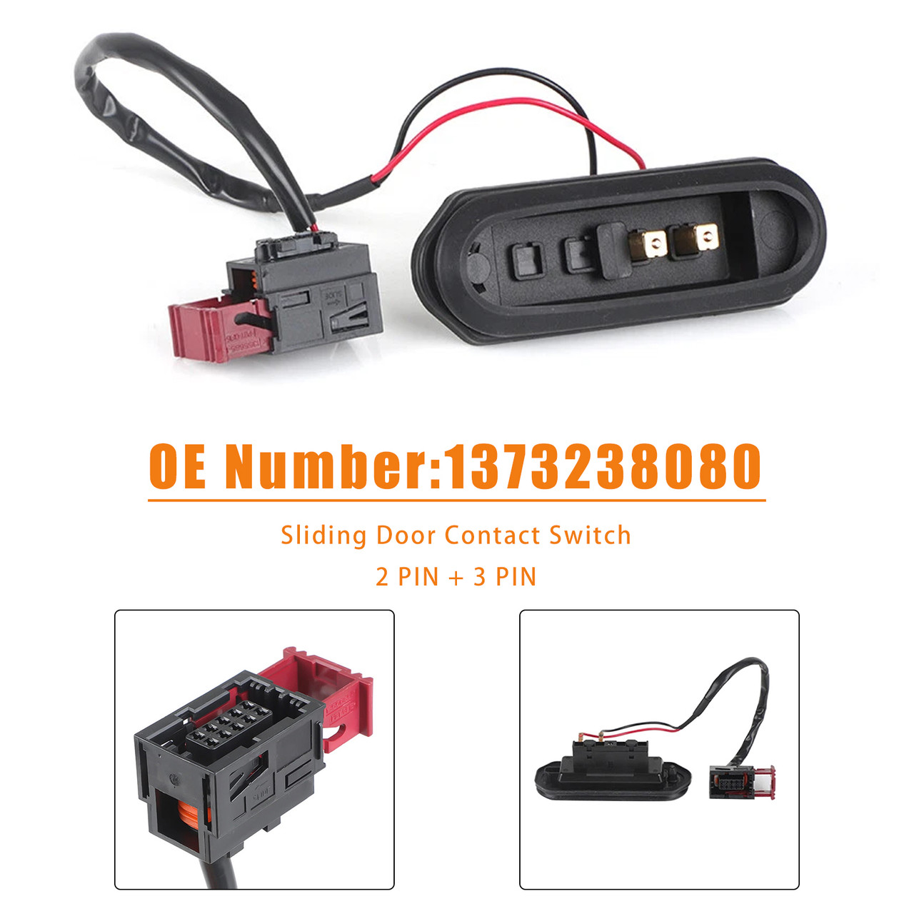 2006-on Fiat Ducato 250 Sliding Door Contact Switch 2 PIN+3 PIN 1373238080 Generic