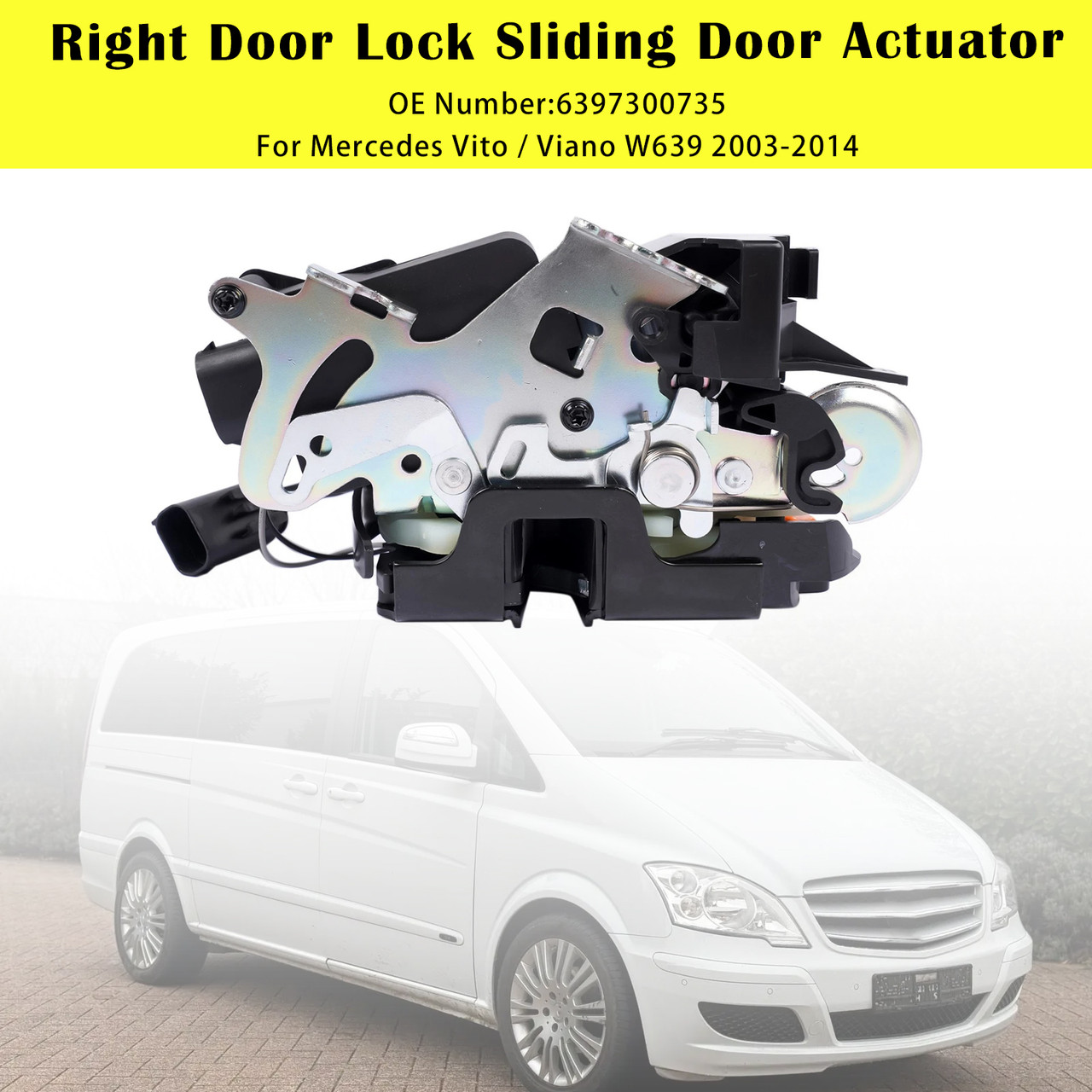 2003-2014 Mercedes Vito/ Viano W639 Right Door Lock Sliding Door Actuator 6397300735 Generic