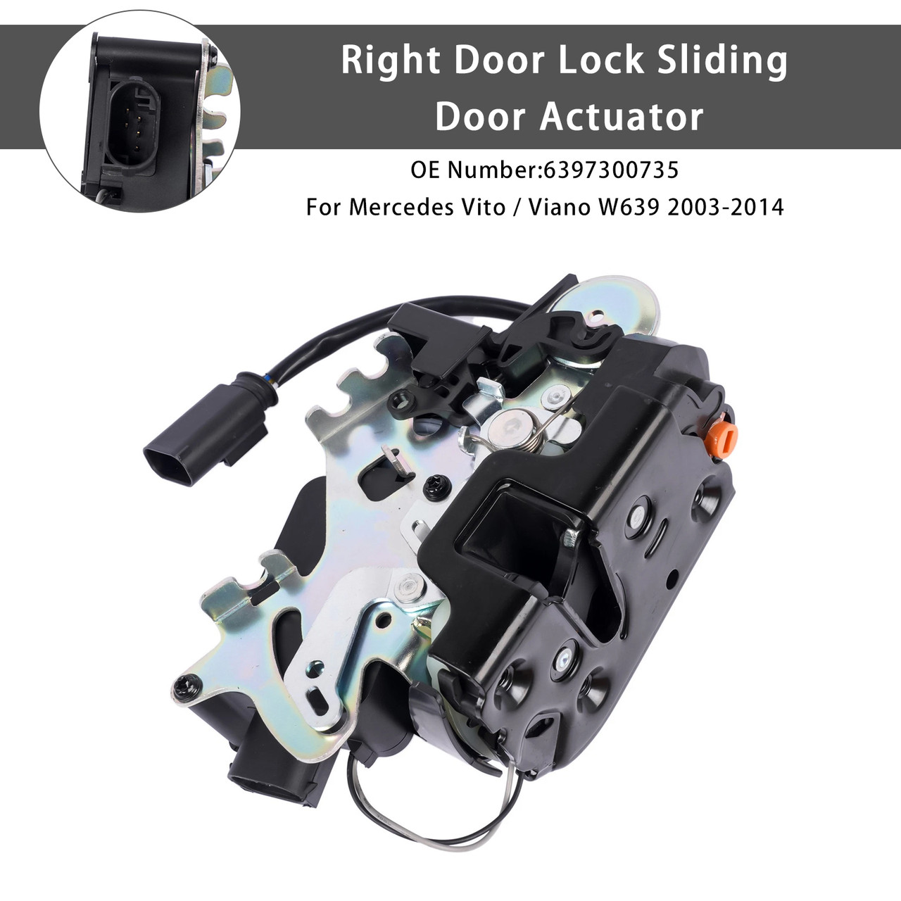 2003-2014 Mercedes Vito/ Viano W639 Right Door Lock Sliding Door Actuator 6397300735 Generic