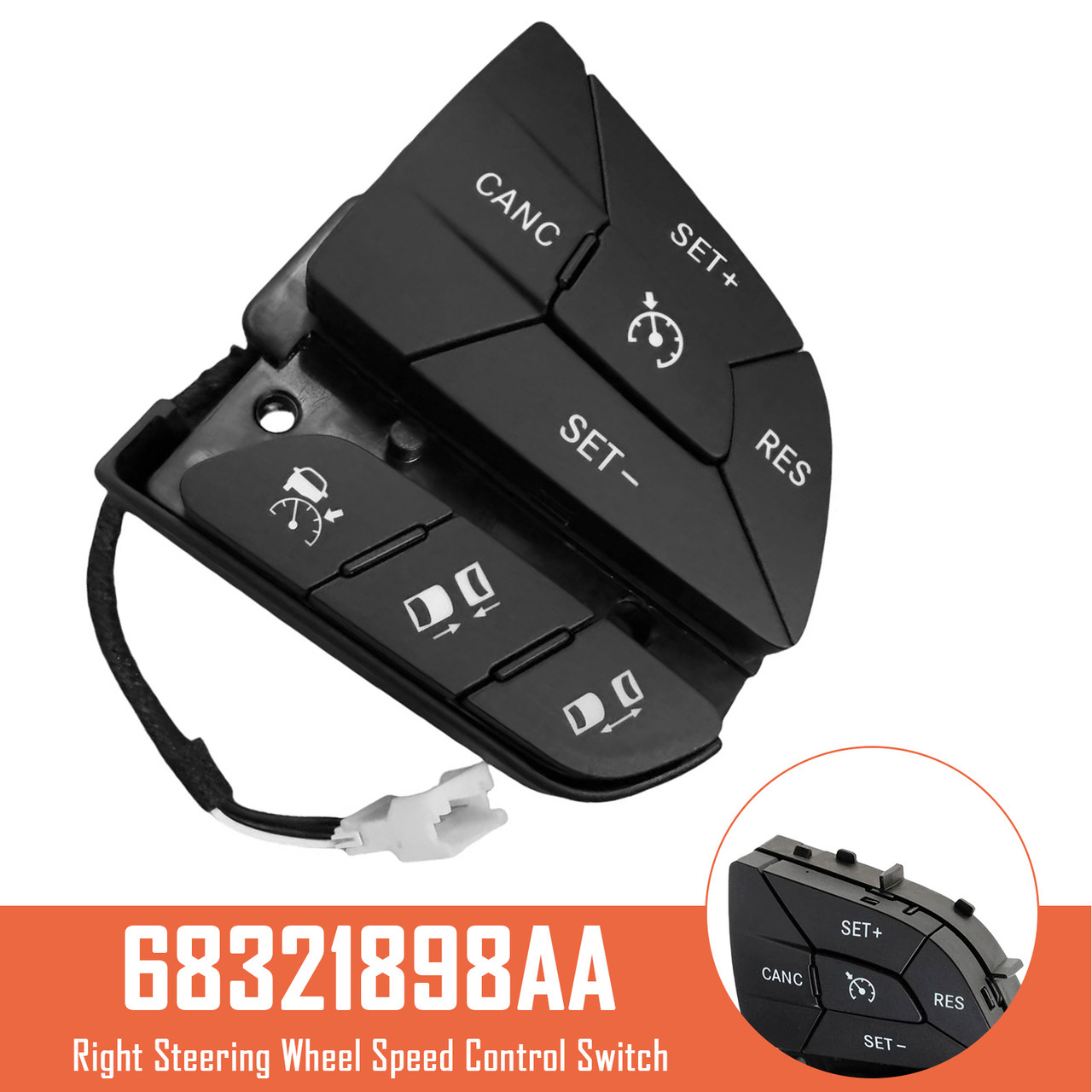 Right Steering Wheel Speed Control Switch for Challenger Charger 68321898AA