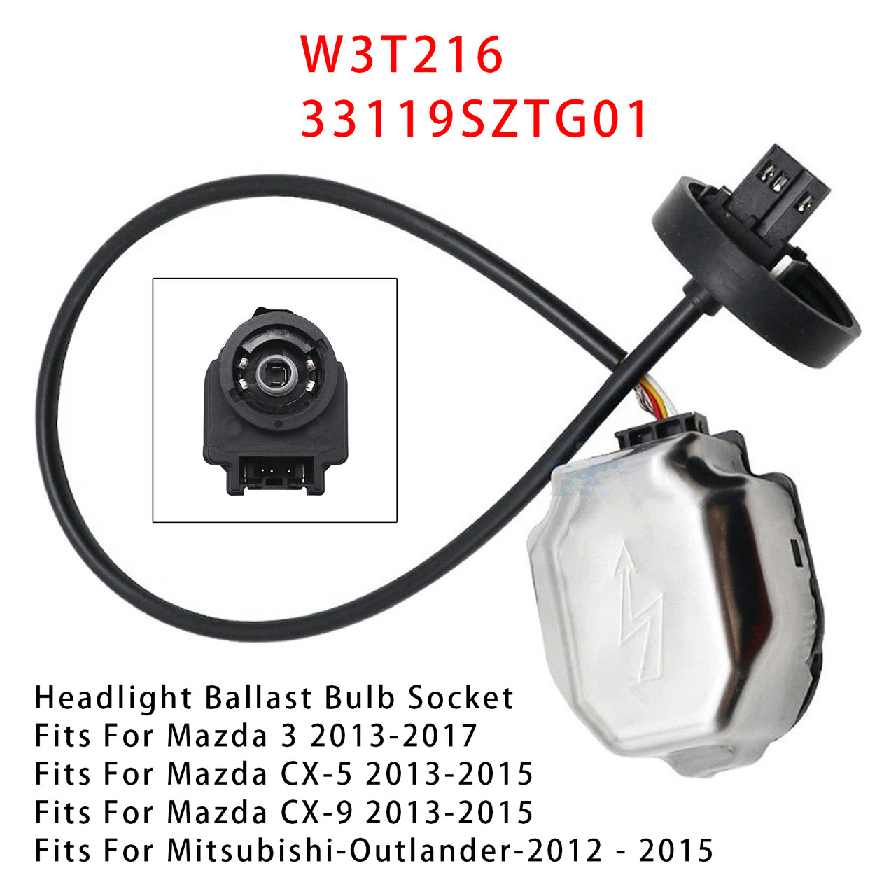 2011-2016 Honda CR-Z CR-V Xenon HID Ballast Bulb Socket W3T216 Generic