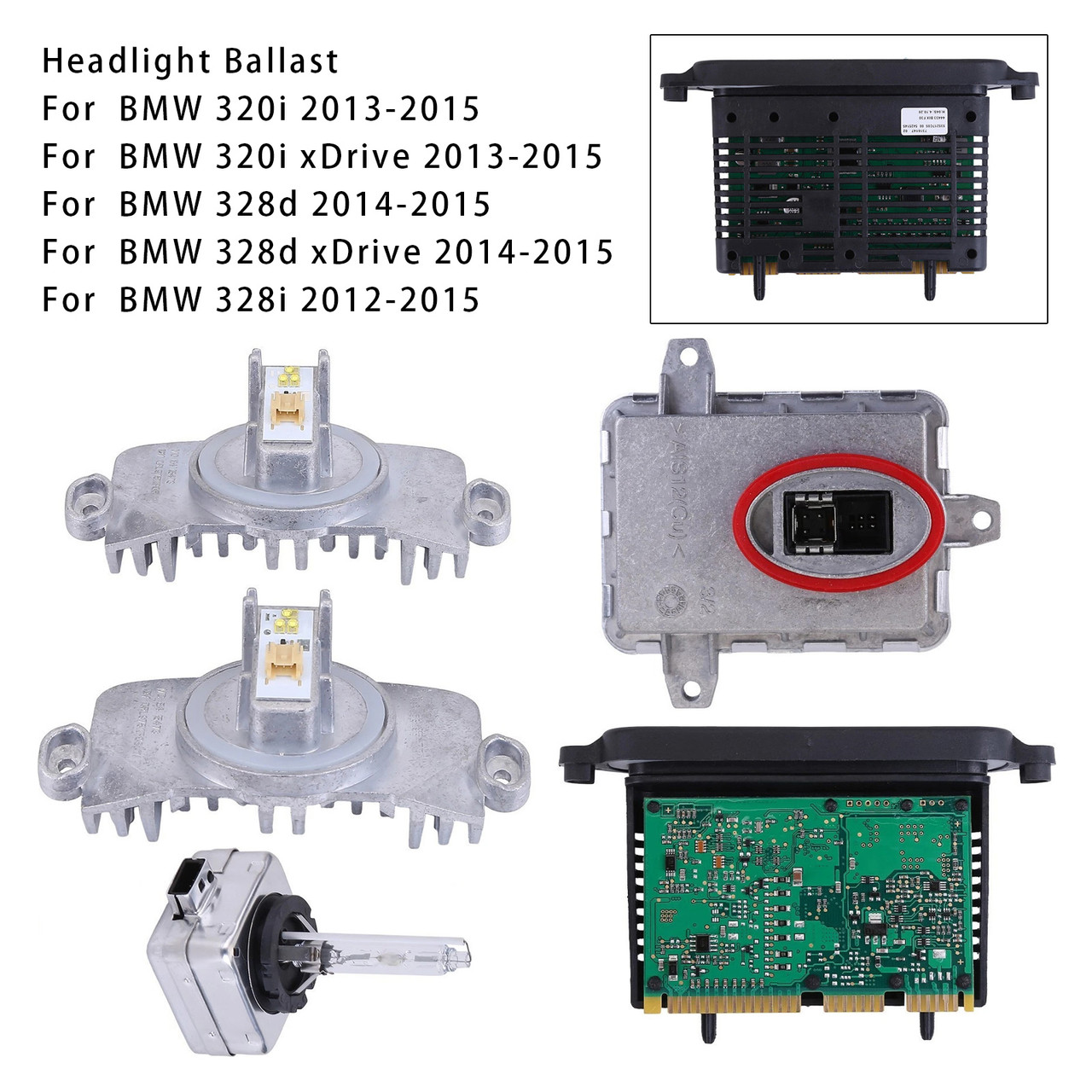 2012-2015 BMW 3 Series 320i 318d 335i ActiveHybrid 3 Adaptive Xenon Headlight Ballast Control Module Kit Generic