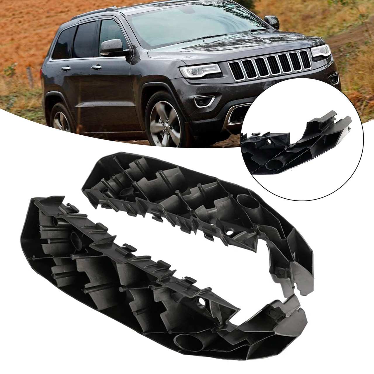 2014-2016 Jeep Grand Cherokee Headlight Support Bracket Pair Left+Right 68223469AA Generic