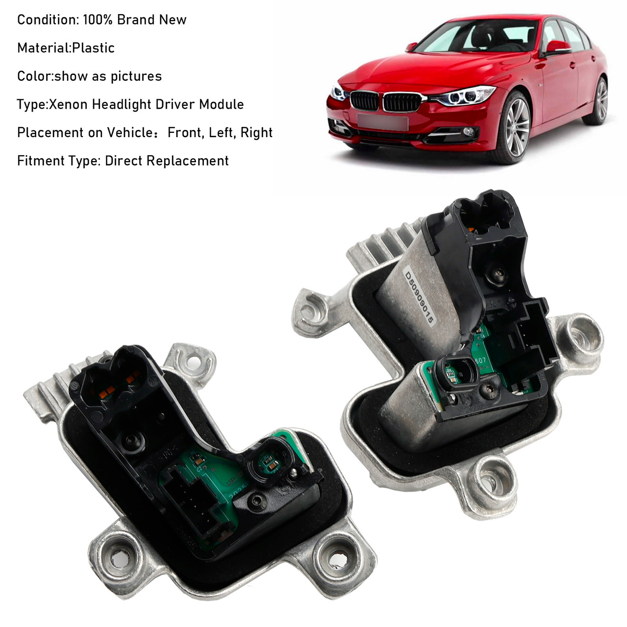 2012-2017 BMW F30 F35 320i 328i 335i 2Pcs Left/Right Headlight Module Turn Signal 63117419619 Generic