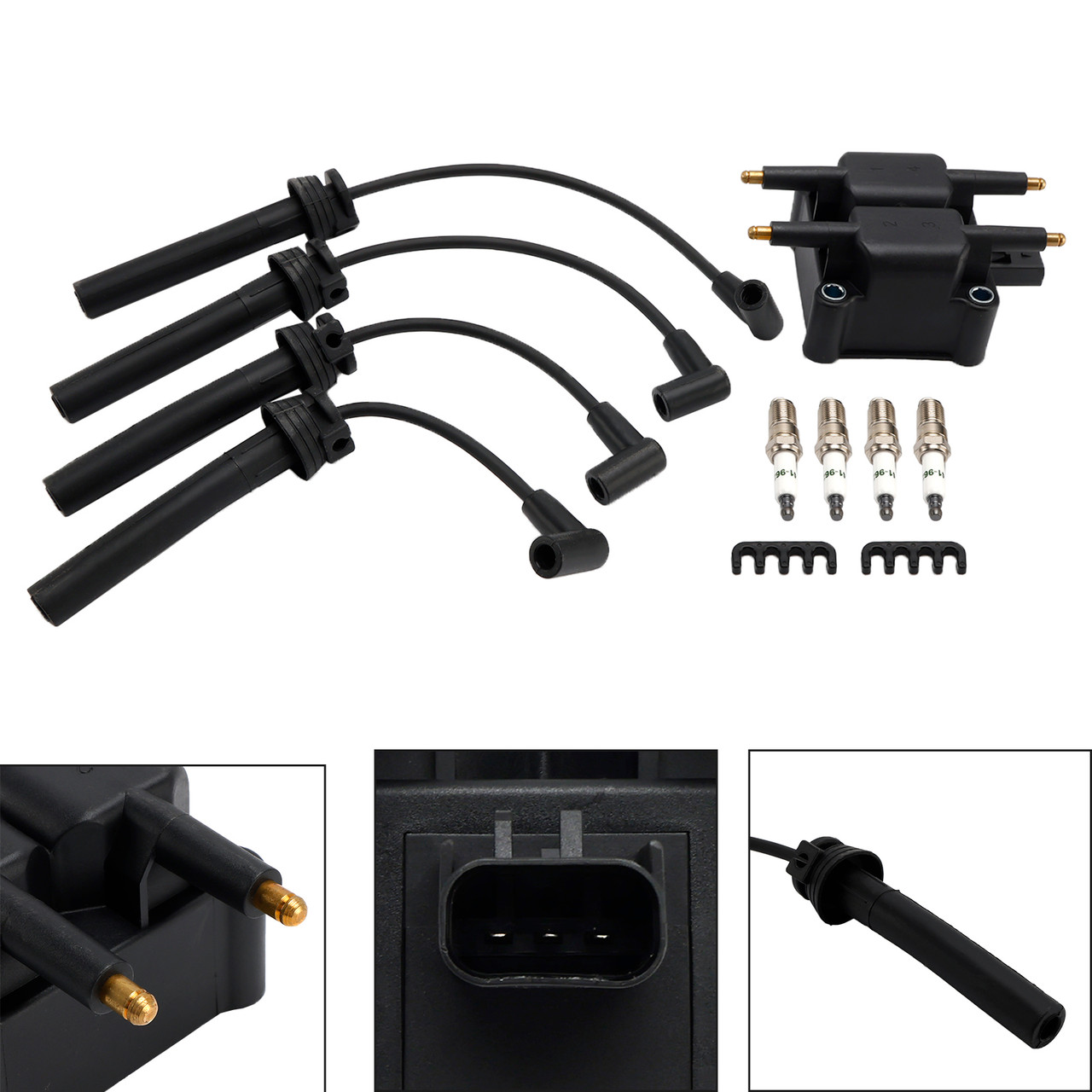 2001-2010 CHRYSLER PT CRUISER Ignition Coil Pack Spark Plug Wire Set UF189 UF403 UF410 Generic