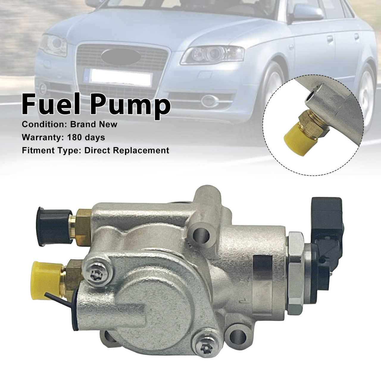 2006-2008 Audi A4 V6 3.2L High Pressure Fuel Pump 06E127025G Generic