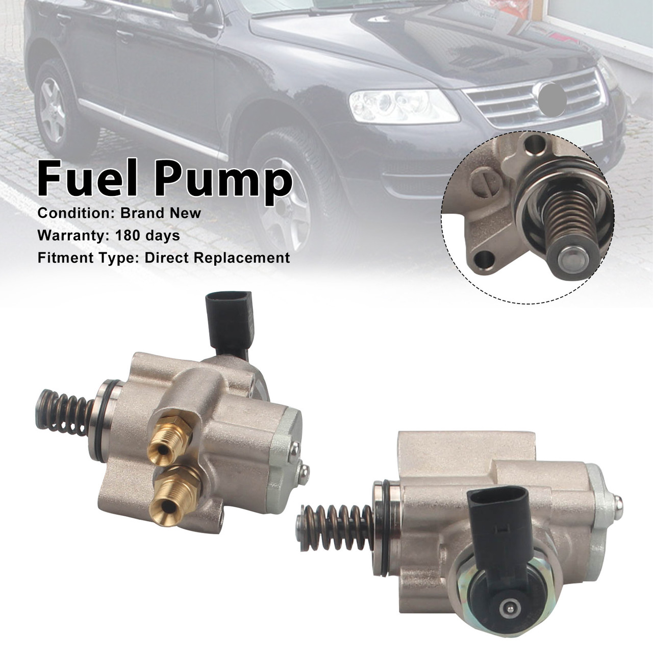 2007-2008 Audi RS4 4.2L V8 Left 2*High Pressure Fuel Pump 079127025AC Generic